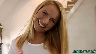 Hey, wanna see this Brit amateur in stockings work her magic on me?