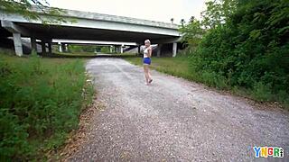 Blonde Teen 18+ Cameron Mynx Fucked Hard Outdoors