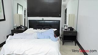 Stepsister engages in a playful fight and ride with Nikki Sweet