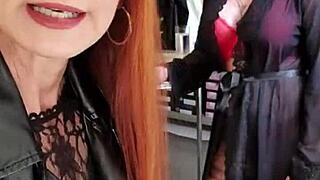 i love bettie ballhaus's natural big tits in leather pants so sexy