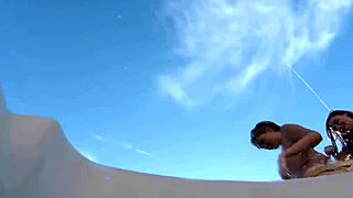 two cute teen girls from teengonzo fuck each other on the car hood with toys