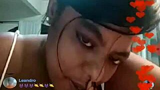 Brazilian BBW teases with big tits on webcam