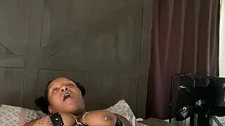 Ebony Woman Performs Solo Masturbation For Verification Purposes Using Toys