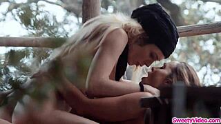 Runaway chick licks her best friend's pussy passionately.