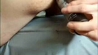 Young Twink Fucks Himself With Shampoo Bottle