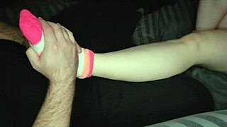 Step-sister trades foot massage for a unique feet massage experience