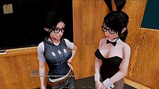 Harem Hotel 418: Curvy Cute Girl In Outfit With Boobs And Tits