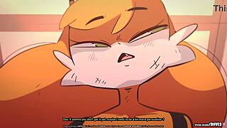 Furry cartoon dog gets fucked in dives by another character in detailed scene.