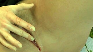 blonde teen fingers her pussy solo