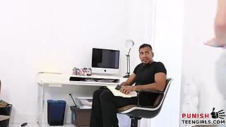 Blonde Teen Bent Over For Intense Doggystyle Fucking