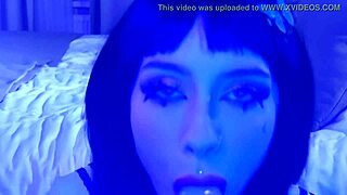 Stunning Student in Costume Sucks Rubber Dick and Pounds Her Pussy - Peachgardens