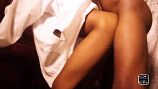 damn, closet fuck turns wild with ebony babe squirting! 🔥