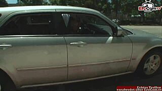 Skinny teen picks up big black cock for fun.