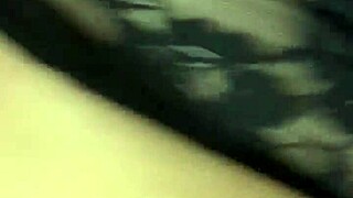 fucking her wet pussy doggy at home.