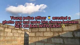 nigerian police woman bends over for doggystyle sex.