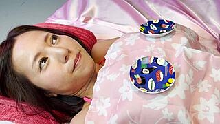 Dude, check out this Japanese model's big tits in action. Didn't expect that wild ending on the tablecloth pull!