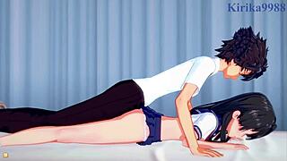 ruiko saten, misaki shokuhou, and toma kamijo in intense creampie sex - want to see this hentai?