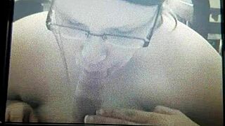 Bbw Wife Gives Homemade Blowjob to Husband