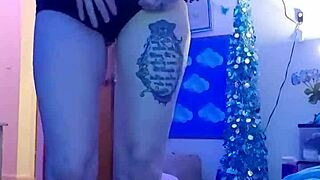 Sexy Amateur Performs Striptease With Clothes Ripped On Webcam.