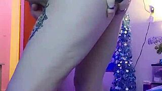 Sexy Amateur Performs Striptease With Clothes Ripped On Webcam.