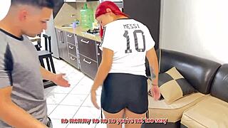 Stepmother Learns to PLAY SOCCER from Her STEPSON.