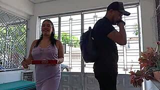 Hey, I tricked the delivery guy into payment with my body! Watch me strip and tease! 😜