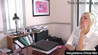 Secretary Vicky Vette charms boss Kate England to secure her position