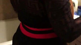 wife gets ready before going to the night club