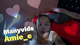 Petite Asian in USA with Sloppy Dildo Scene