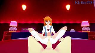 Rei Ayanami and Asuka Langley Soryu in intense creampie sex from Neon Genesis Evangelion hentai