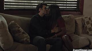 Hot Ebony Ana Foxxx Fucks Giant White Cock