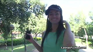 Perky Latina in Casting Interview for Cash