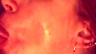 Milf squirts huge cumshot on face