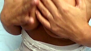 Blonde milf engages in self-pleasure with a toy but he assists with fingers