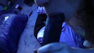 Sexy Skinny Brunette Feels Intense Pleasure Sucking and Fucking Big Black Cock, Swallows Cumshot