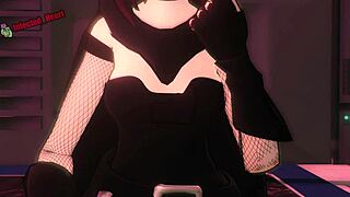 Ruby and Penny get distracted licking each other before the costume party, it's so hot