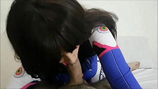 Dva Overwatch Riding Black Cock for Cumshot and Creampie