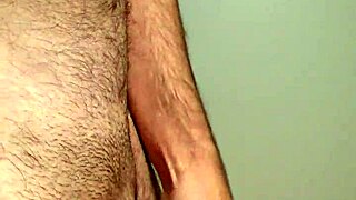 The hard cock throbs during masturbation, leading to a powerful cum and orgasm