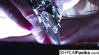 sexy shyla stylez shows off her ass and tits in a smoking fetish solo 😘