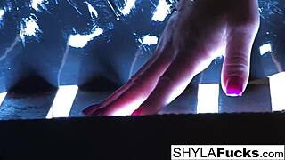 sexy shyla stylez shows off her ass and tits in a smoking fetish solo 😘