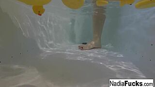 Sexy Nadia Enjoys A Bath With Rubber Duckies In This Intriguing Scene