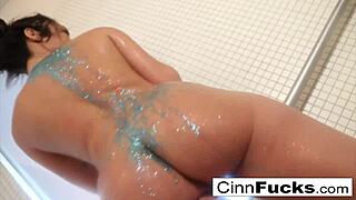 Horny SSBBW pornstar's pussy wrecked by giant cucumber in doggystyle