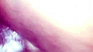 ebony wife rides black cock in pov