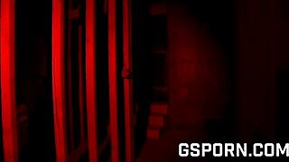 Oh wow, sexy ebony Marie Luv gets fucked hard by big black cock in dungeon!