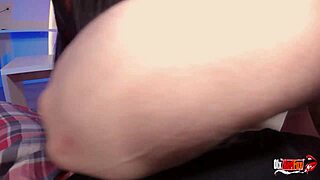 latina teen 18+ masturbates monster cock cumshot sucking handjob