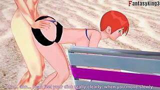 grown gwen tennyson has bikini sex on the public beach, ben10 watches the full fpov on sheer fantasyking3