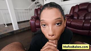 I, sexy ebony slut Eden West, suck monster white cock and love it deep in my black cunt.