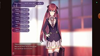 Training the bitch in outdoor hentai game