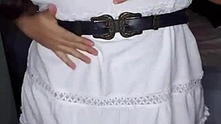 Dancing in red panties part 1 with small tits