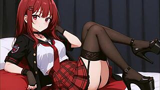 sexy anime girl says, 'fuck my pussy?'